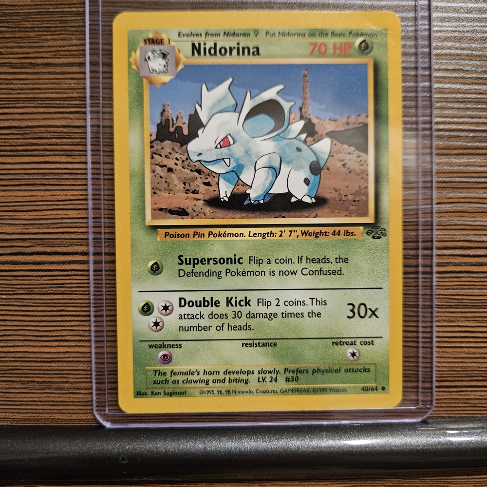Pokemon Nidorina 40/64 Jungle Trading Card